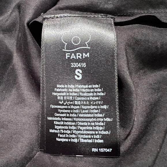 FARM Rio Black Lace Turtleneck Long Sleeve Beaded Feathered Dress Size S - Picture 8 of 8